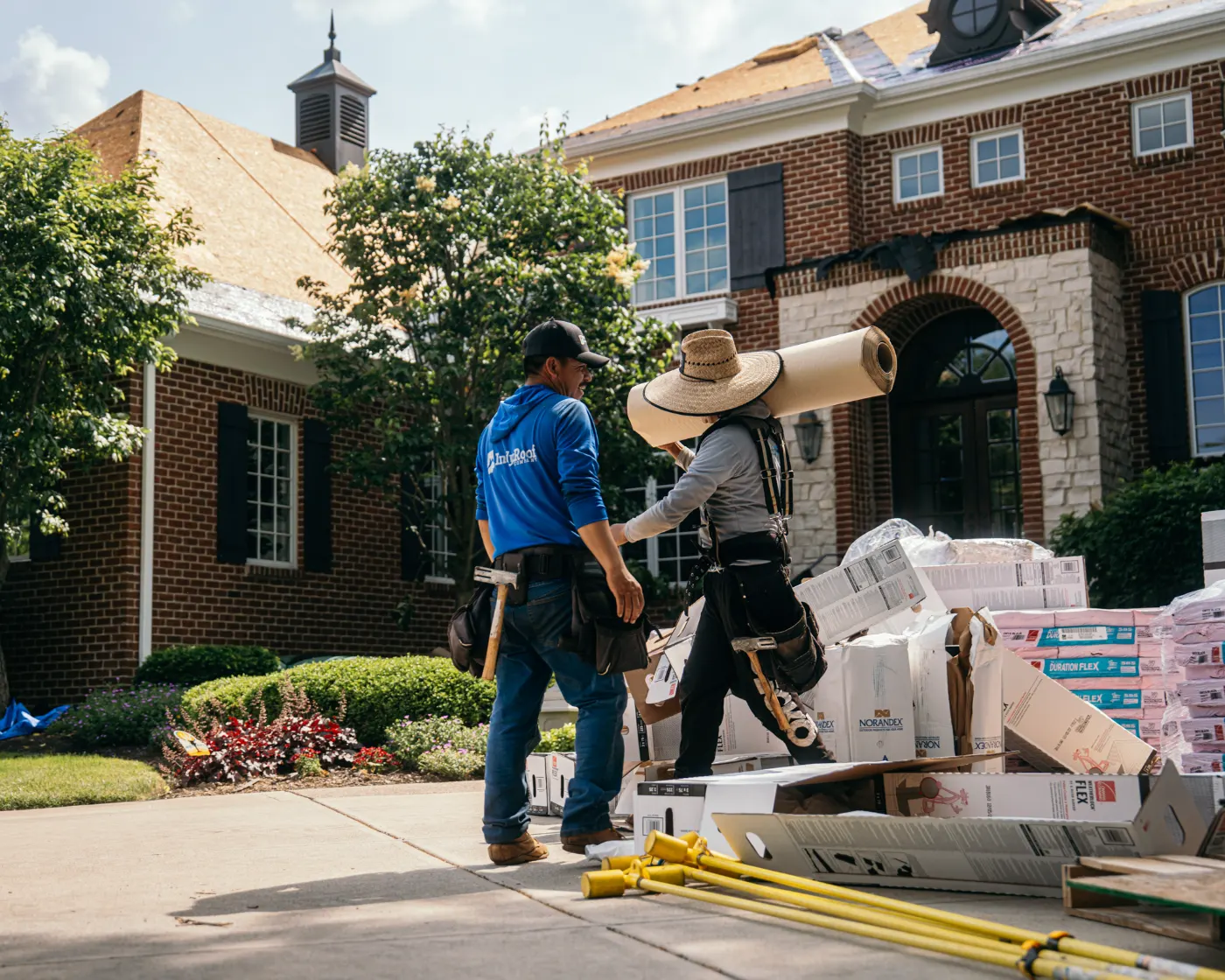 Flashing and seam work in Station Hill