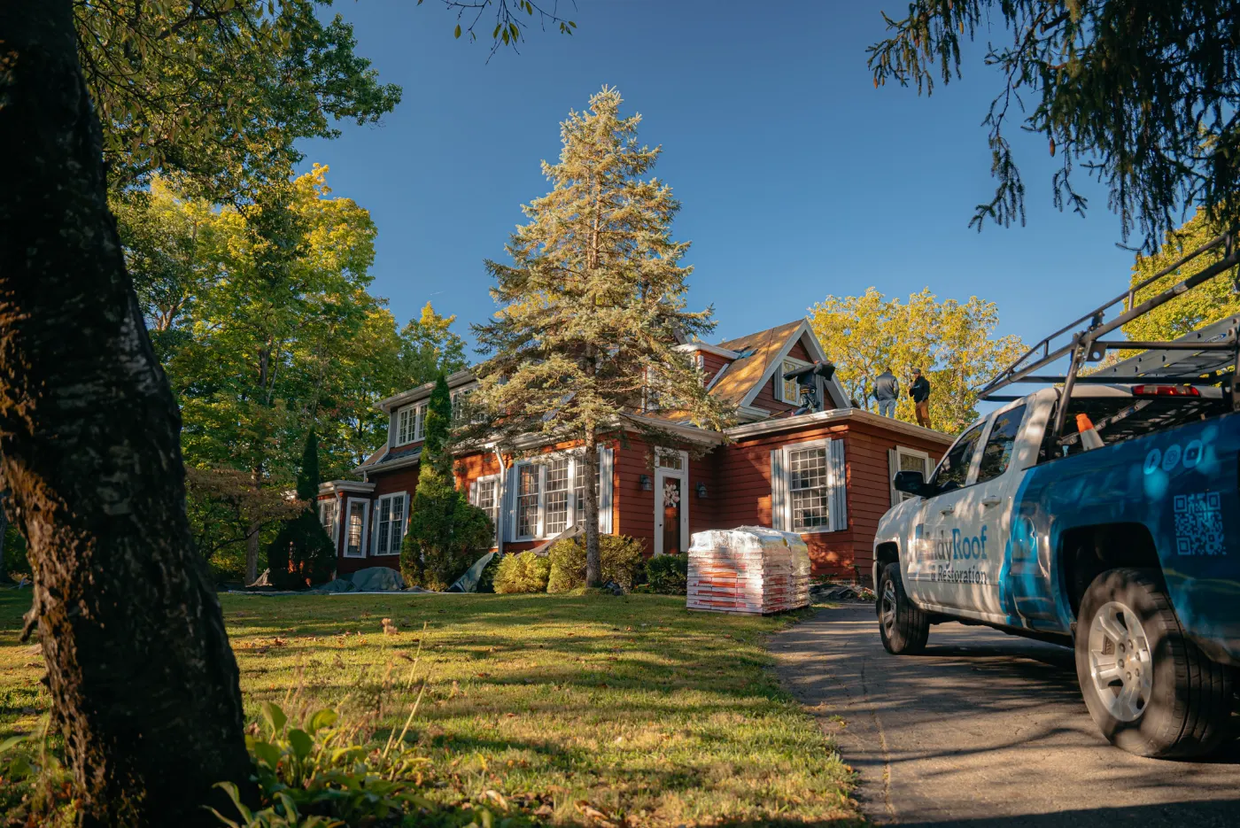 Commercial roof inspection documented in Station Hill